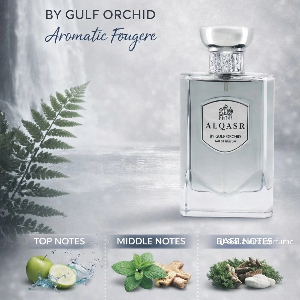 Gulf Orchid Al Qasr Silver Eau de Parfum 100ml  || عطر القصر الفضي أو دو بارفان من جلف أوركيد 100 مل